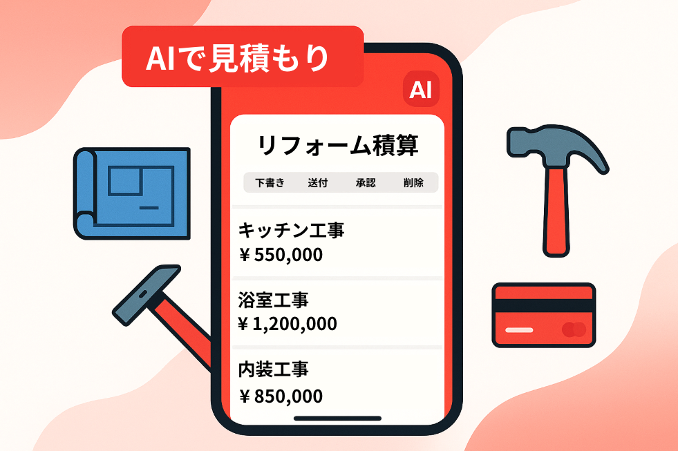 AI リフォーム積算のアプリ画面